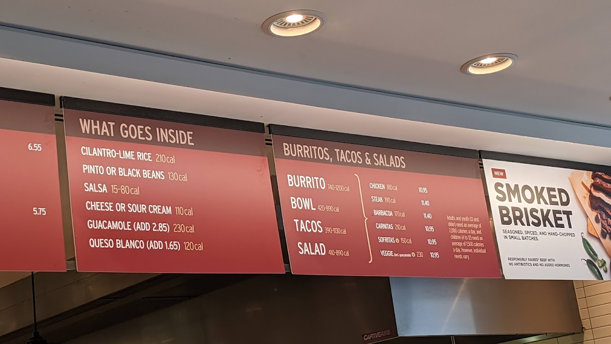 Chipotle Mexican Grill Menu | High Protein Bowl & More