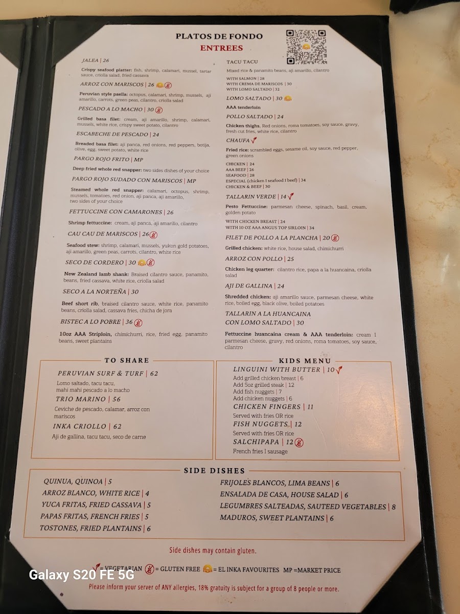 El Inka Peruvian Cuisine Burlington Menu | Signature Dishes & Drinks