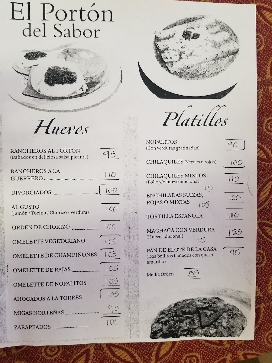 El Porton Del Sabor Menu | Authentic Dishes & Fresh Flavors