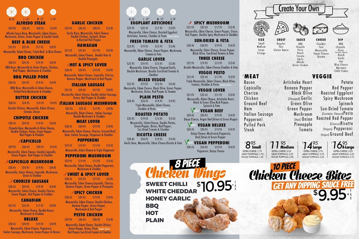 Uncle Fatih's Pizza - Surrey Menu | Veggie Pesto & More